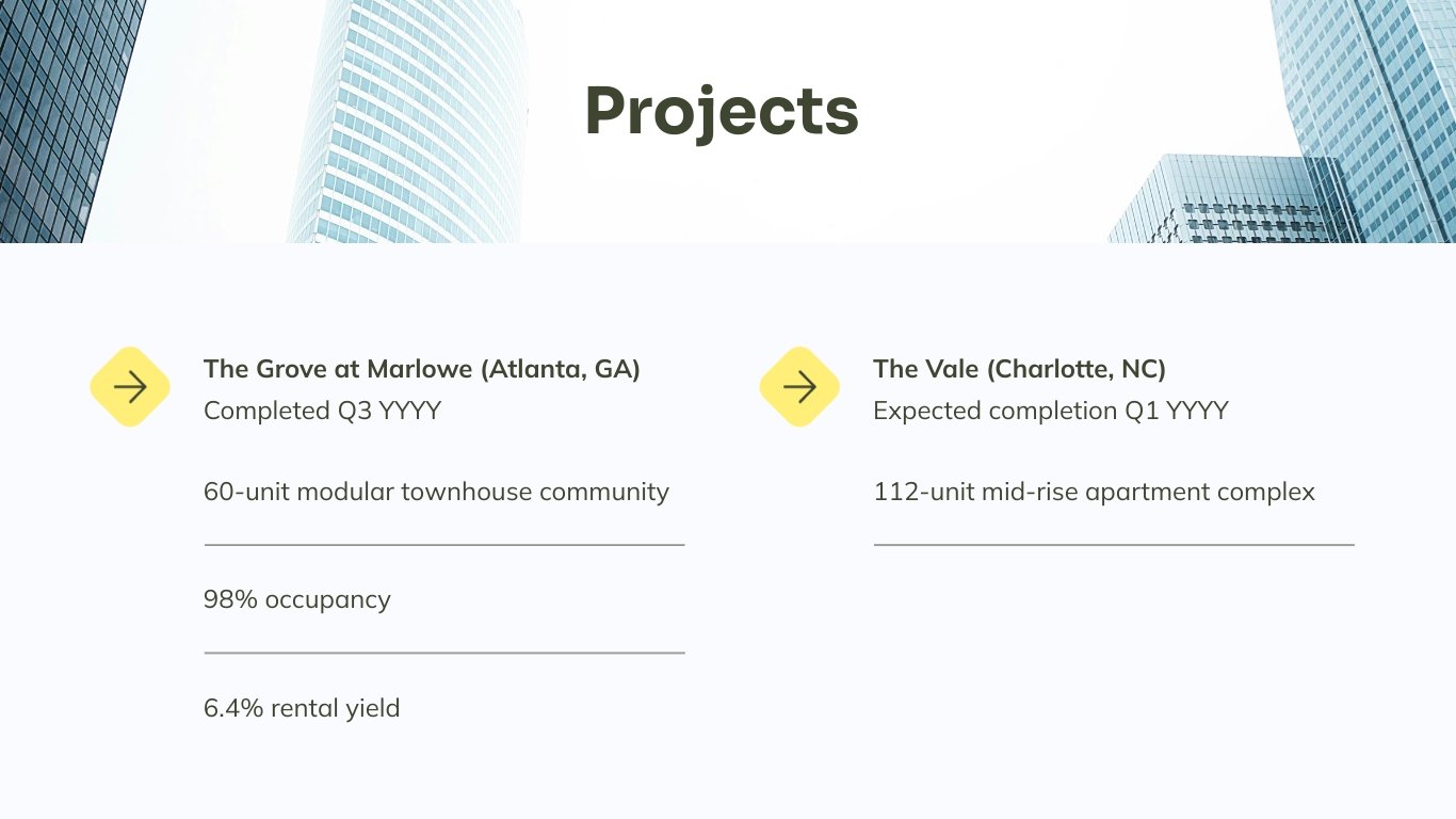 Real Estate Pitch Deck Template - Slide 7 Real Estate Pitch Deck Template - Slide 7