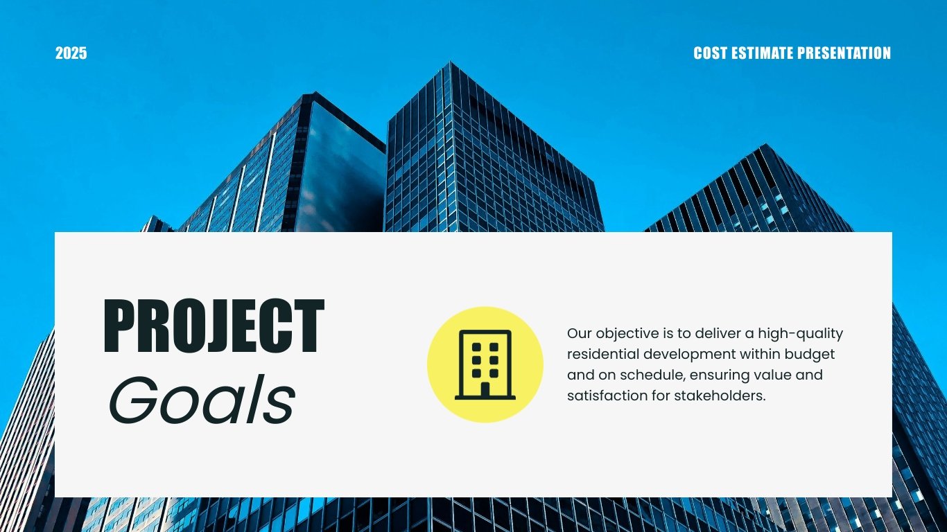 Residential Cost Estimate Presentation Template - Slide 3 Residential Cost Estimate Presentation Template - Slide 3