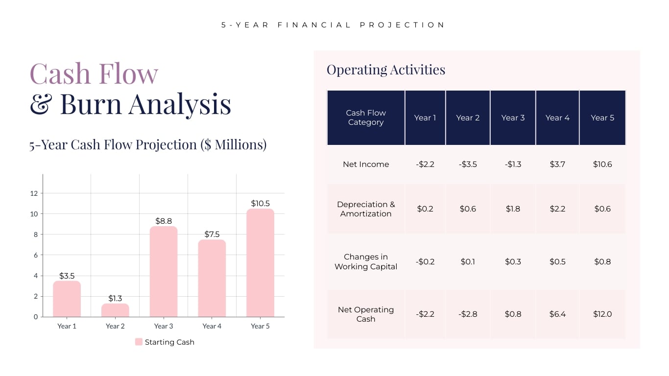 SaaS Financial Projections Report Presentation Template | Visme