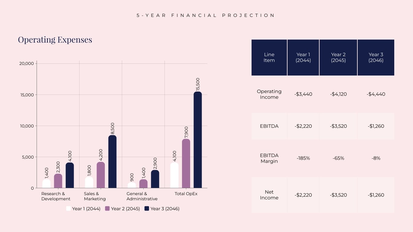 SaaS Financial Projections Report Presentation Template | Visme