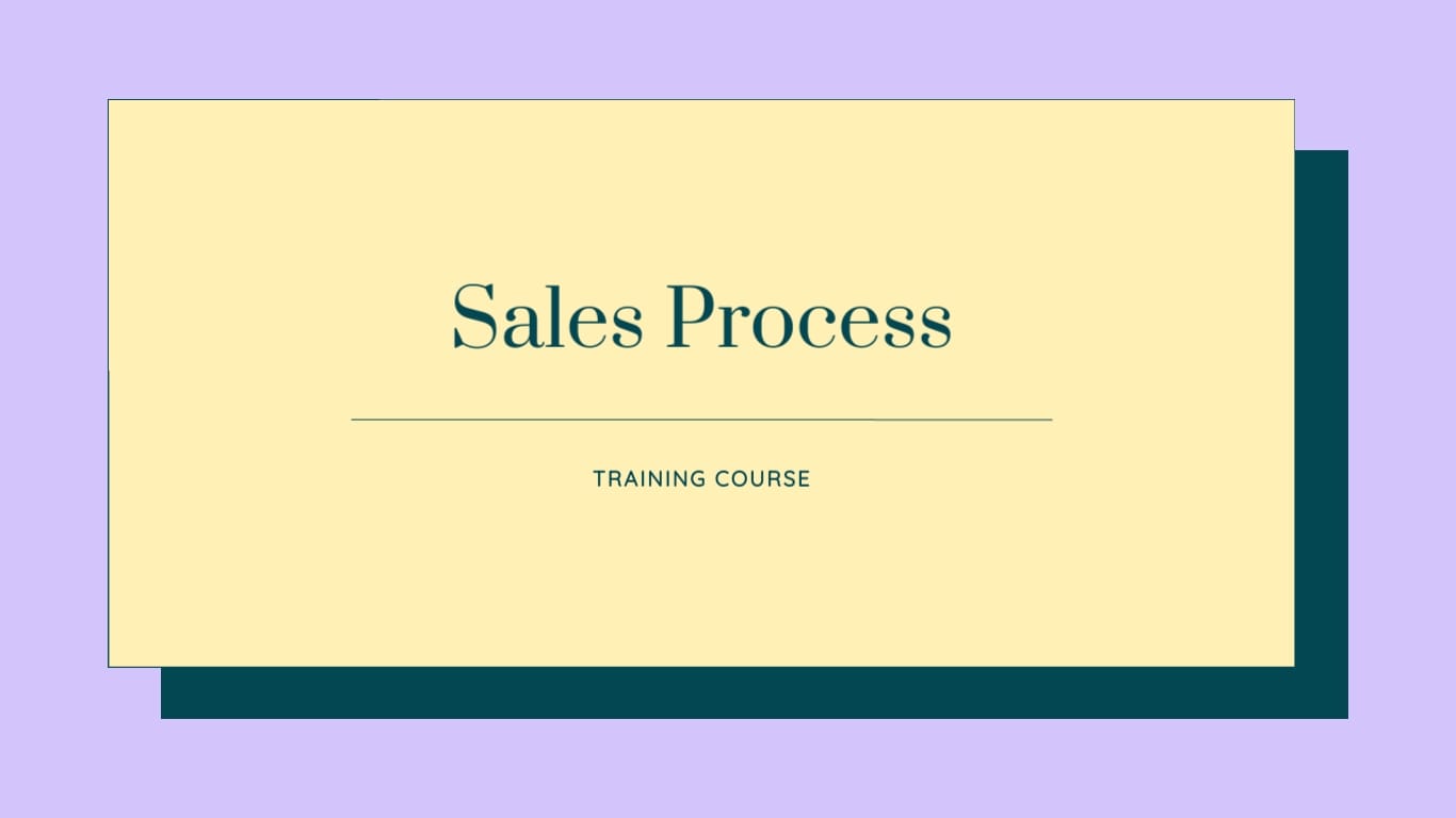 Sales Training Course