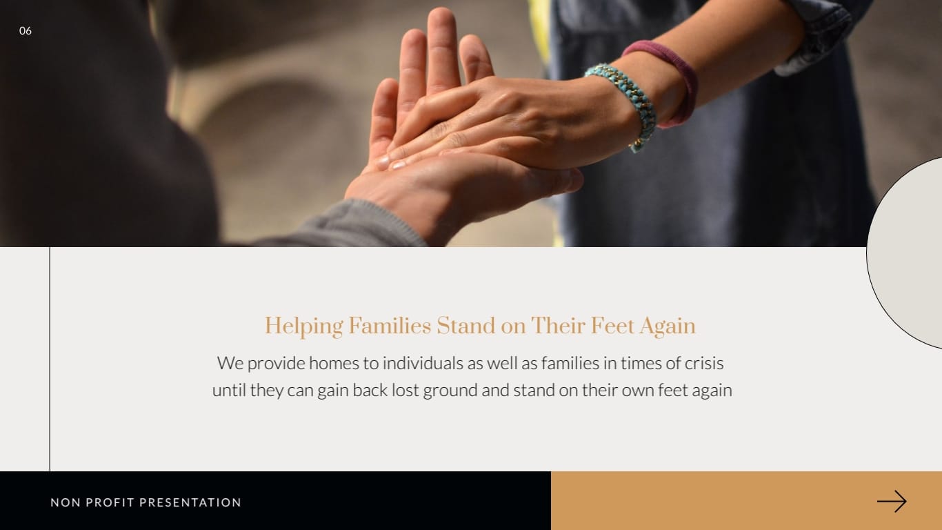 Shelter Homes Non Profit Presentation Template - Slide 6 Shelter Homes Non Profit Presentation Template - Slide 6