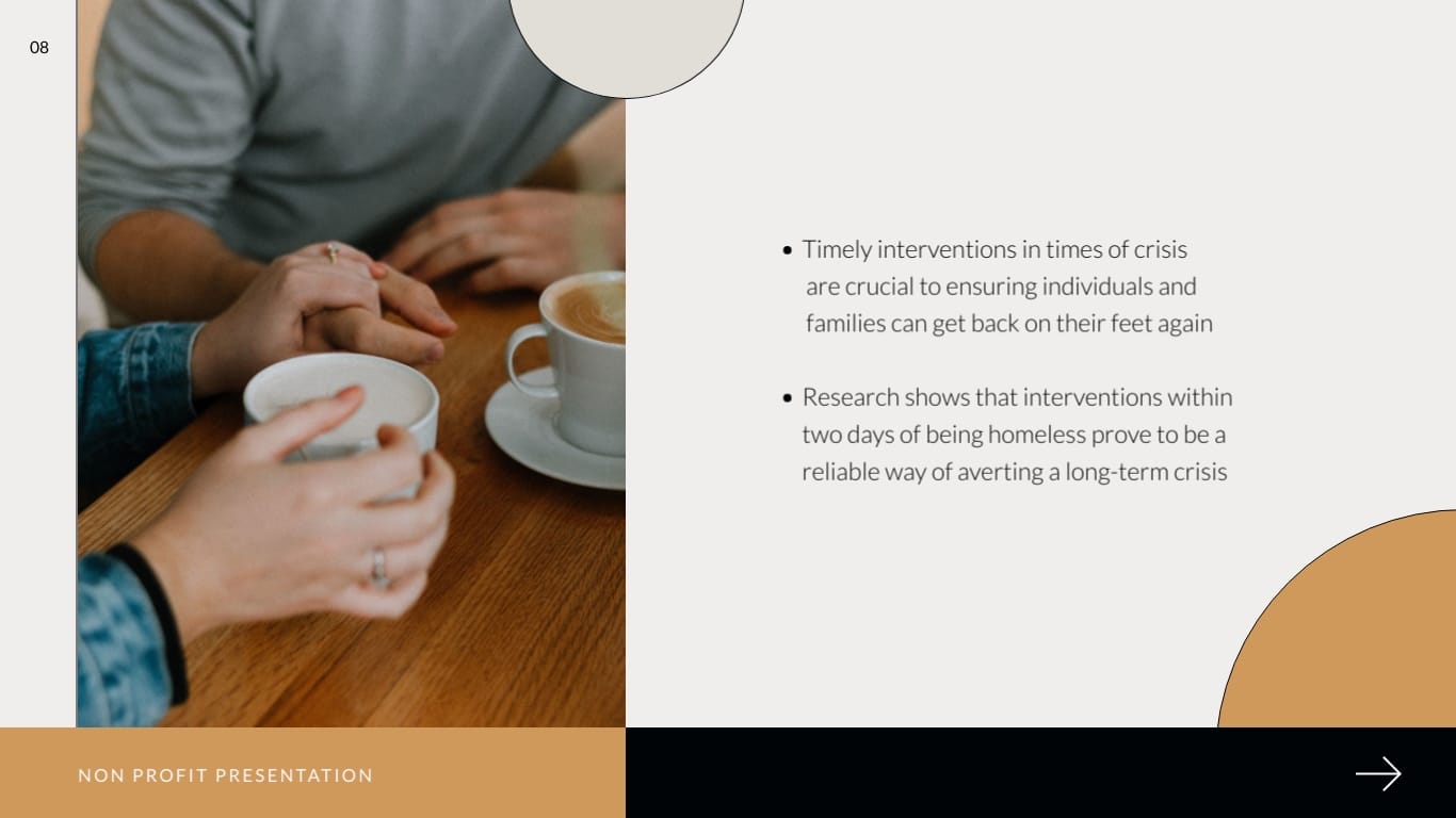 Shelter Homes Non Profit Presentation Template - Slide 8 Shelter Homes Non Profit Presentation Template - Slide 8