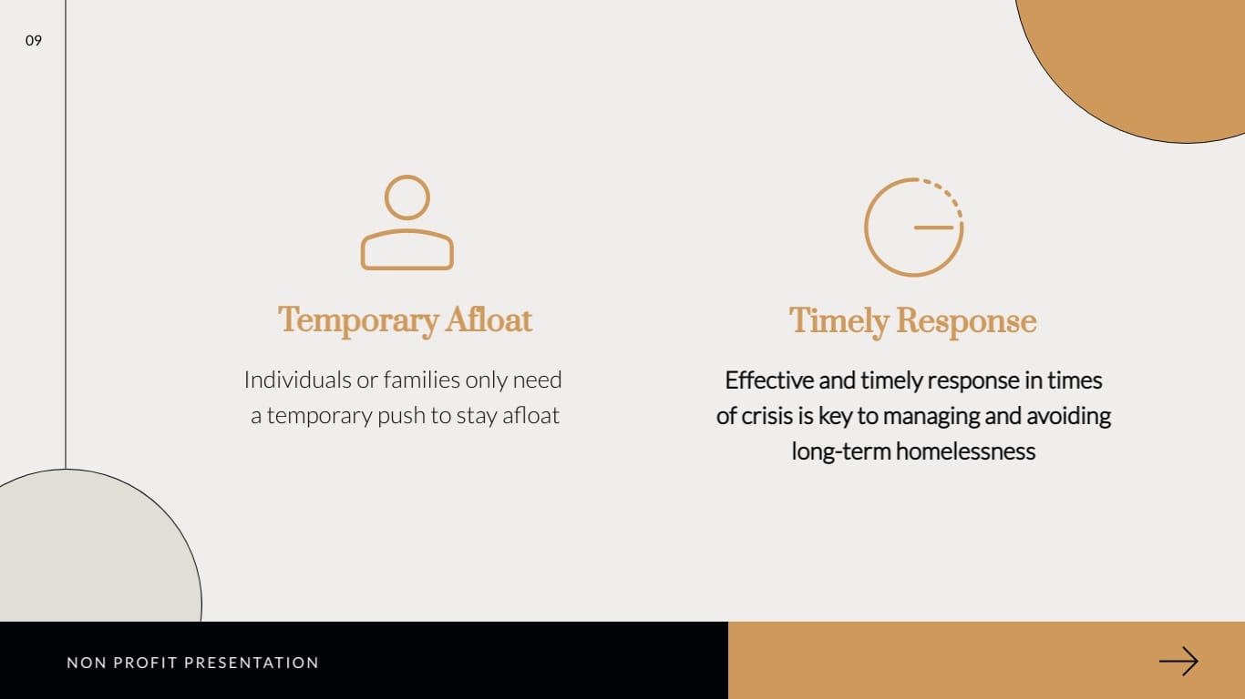 Shelter Homes Non Profit Presentation Template - Slide 9 Shelter Homes Non Profit Presentation Template - Slide 9