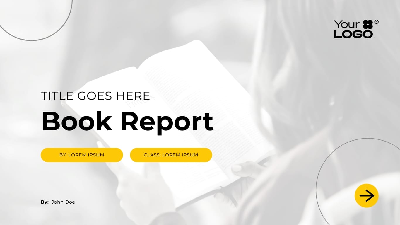 Sleek Book Report Presentation Template