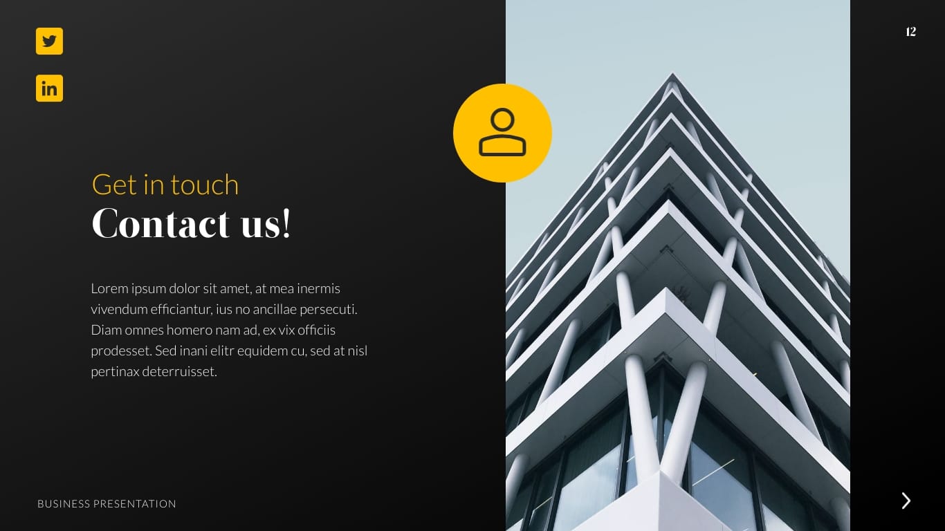 Sleek Business Agency Presentation Template - Slide 12 Sleek Business Agency Presentation Template - Slide 12