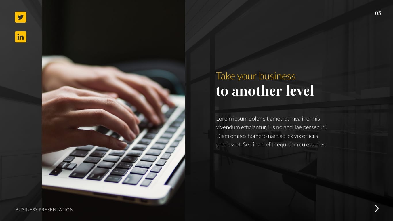 Sleek Business Agency Presentation Template - Slide 5 Sleek Business Agency Presentation Template - Slide 5