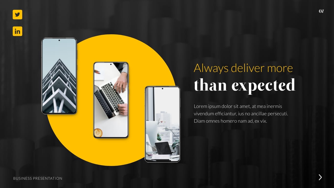 Sleek Business Agency Presentation Template - Slide 7 Sleek Business Agency Presentation Template - Slide 7