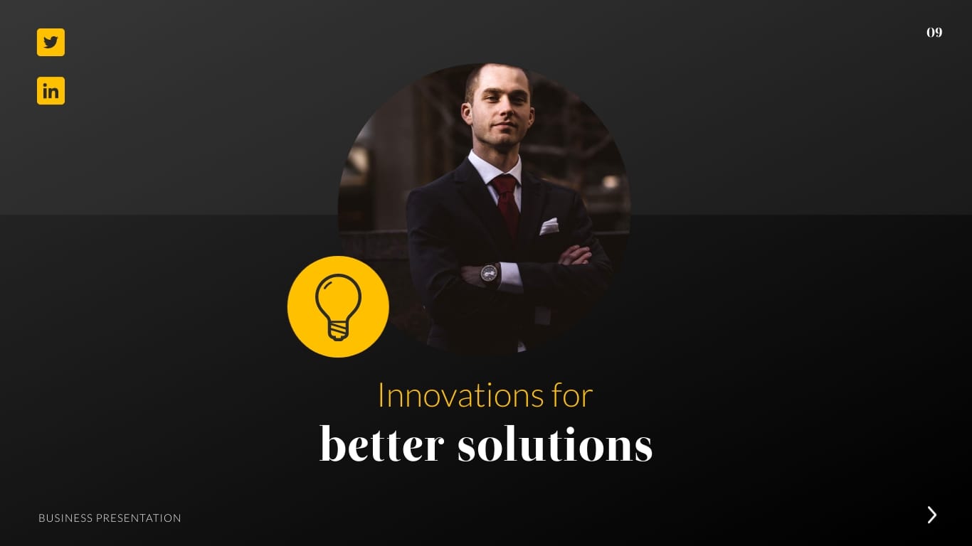 Sleek Business Agency Presentation Template - Slide 9 Sleek Business Agency Presentation Template - Slide 9