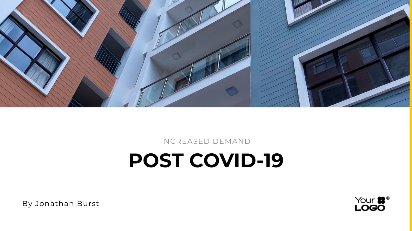 Sleek COVID 19 Effects on Real Estate Market Presentation Template | Visme