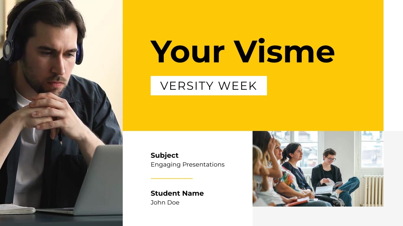 Sleek Class Schedule Presentation Template