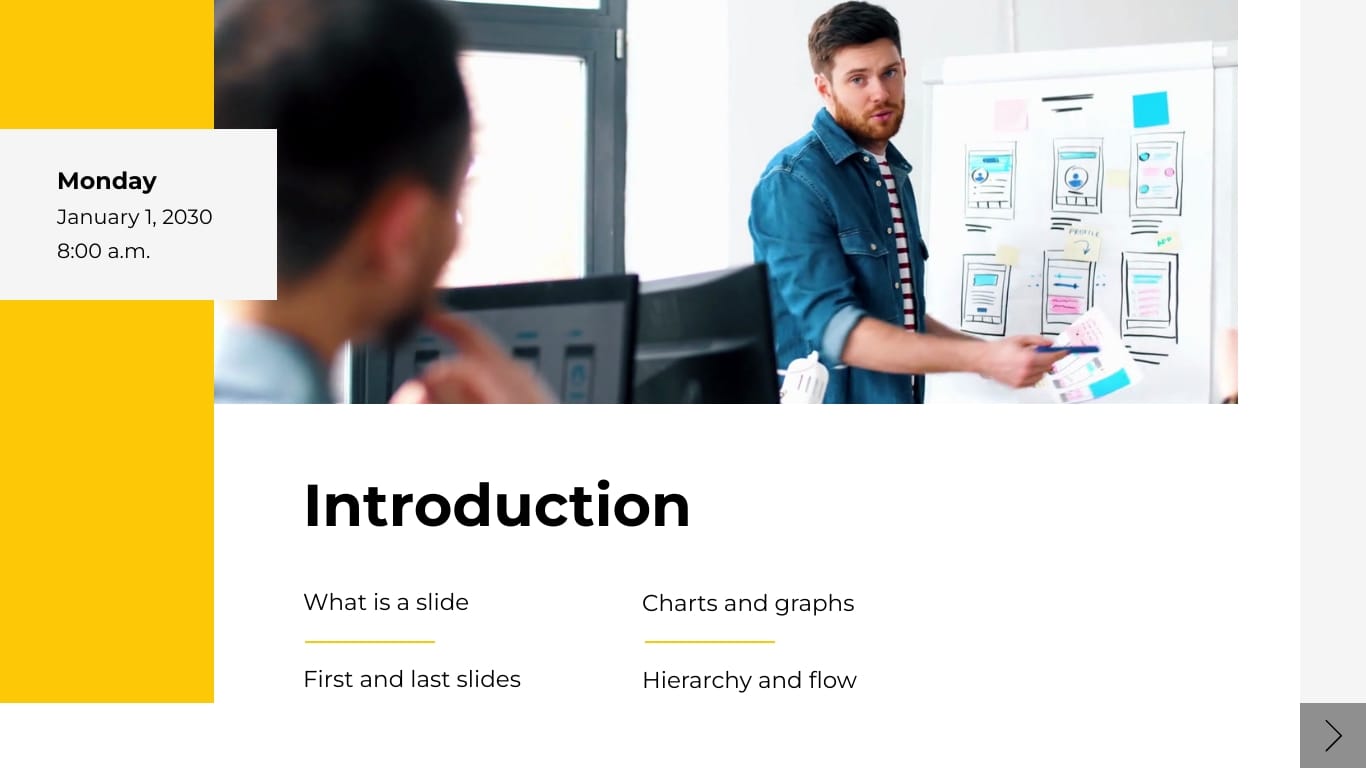 Sleek Class Schedule Presentation Template - Slide 2 Sleek Class Schedule Presentation Template - Slide 2