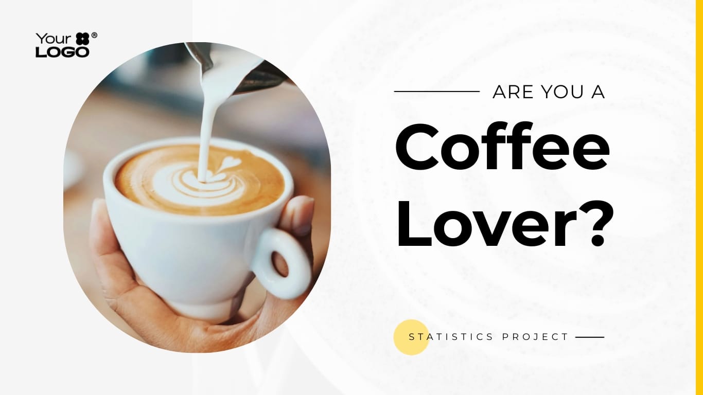 Sleek Coffee Lover Statistics Presentation Template