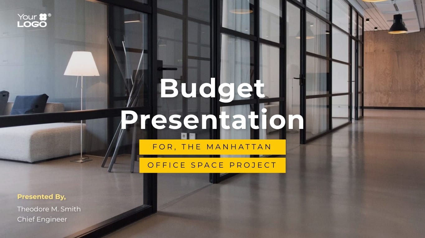 Sleek Construction Budget Presentation Template