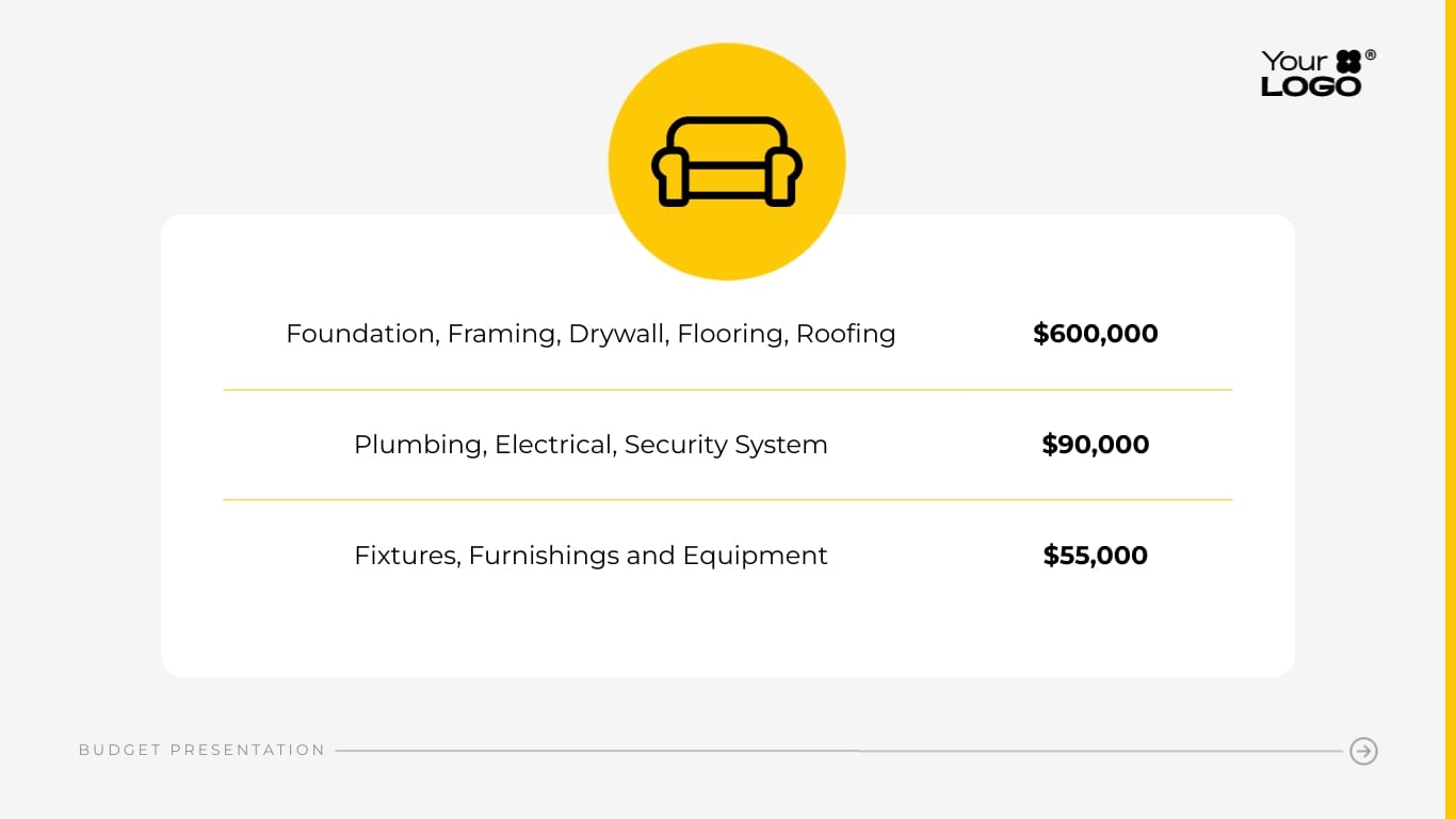 Sleek Construction Budget Presentation Template - Slide 11 Sleek Construction Budget Presentation Template - Slide 11