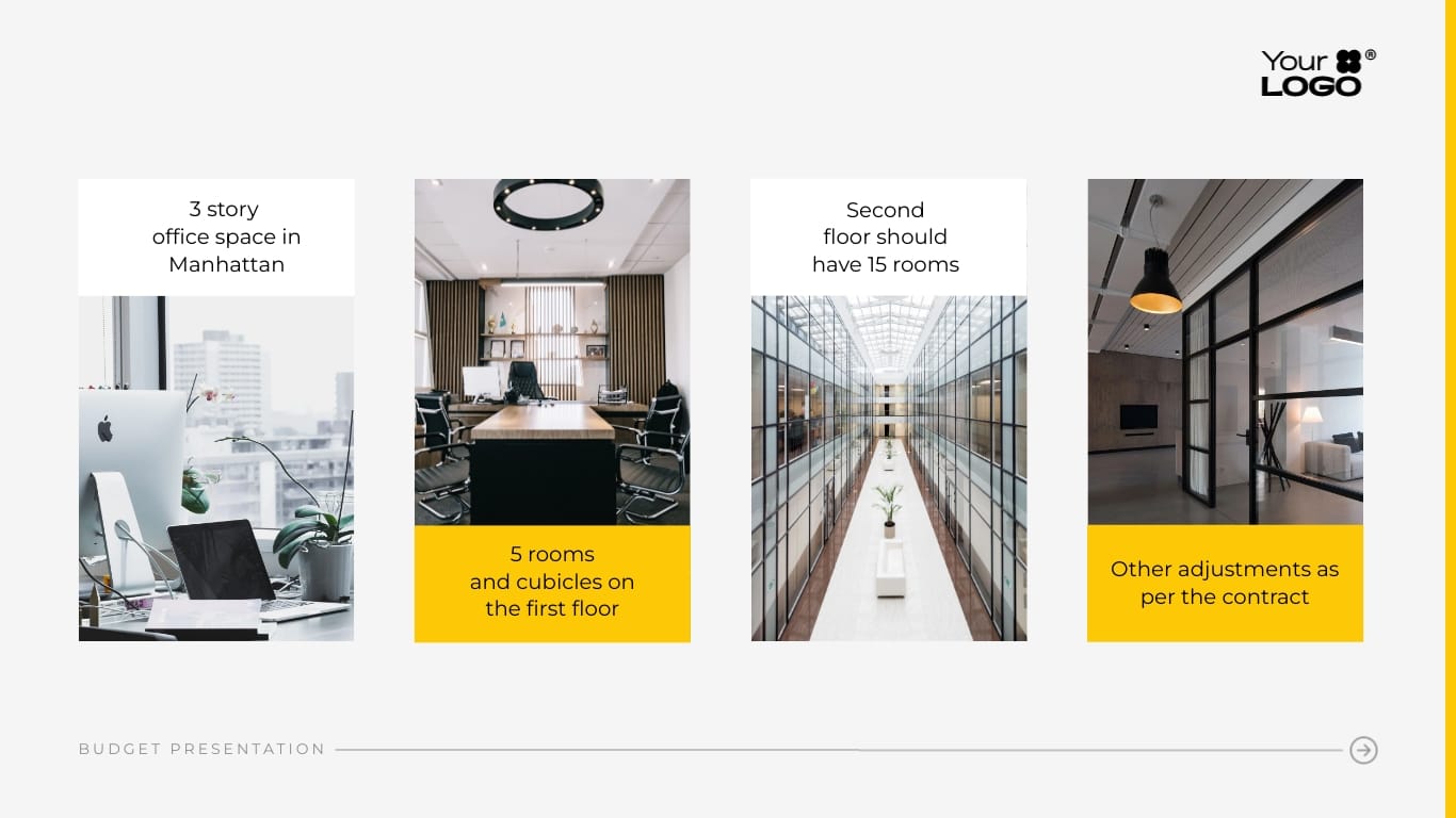 Sleek Construction Budget Presentation Template - Slide 3 Sleek Construction Budget Presentation Template - Slide 3