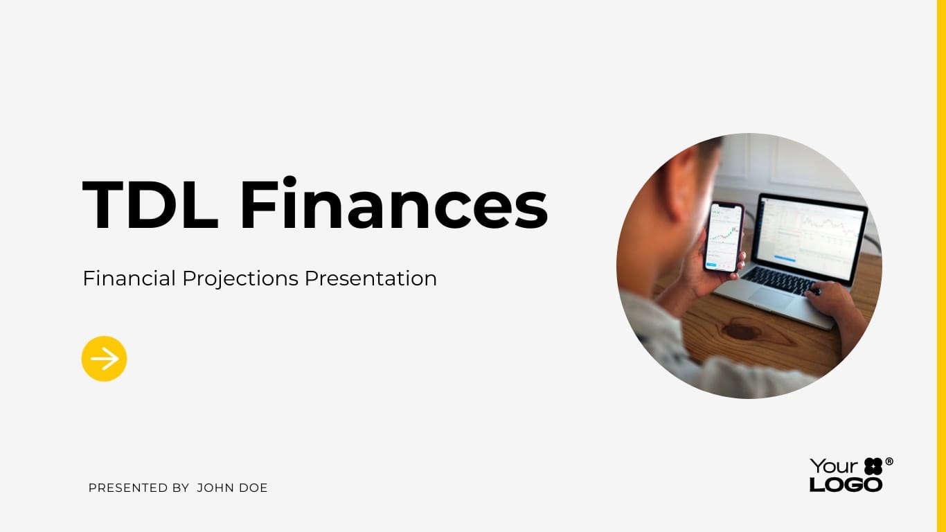 Sleek Financial Projections Presentation Template