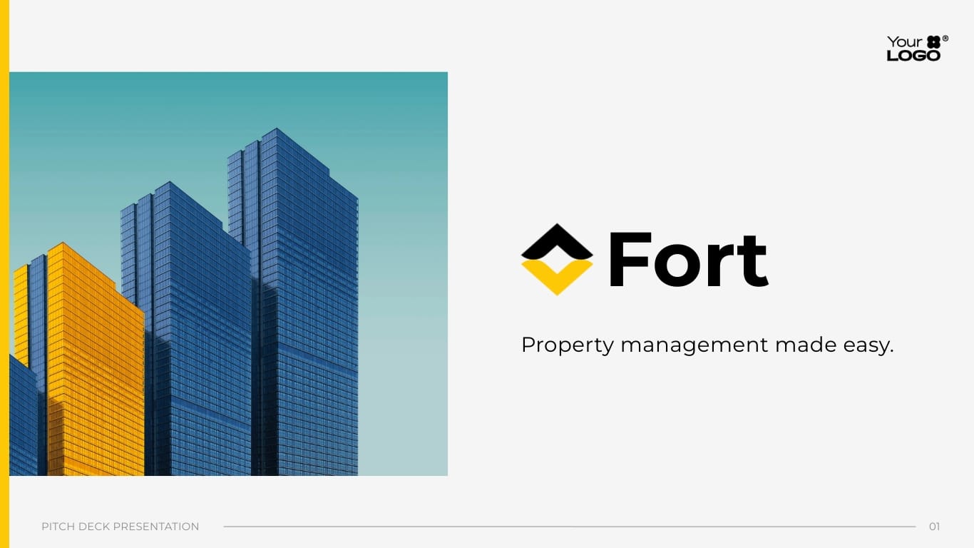 Sleek Fort Pitch Deck Presentation Template
