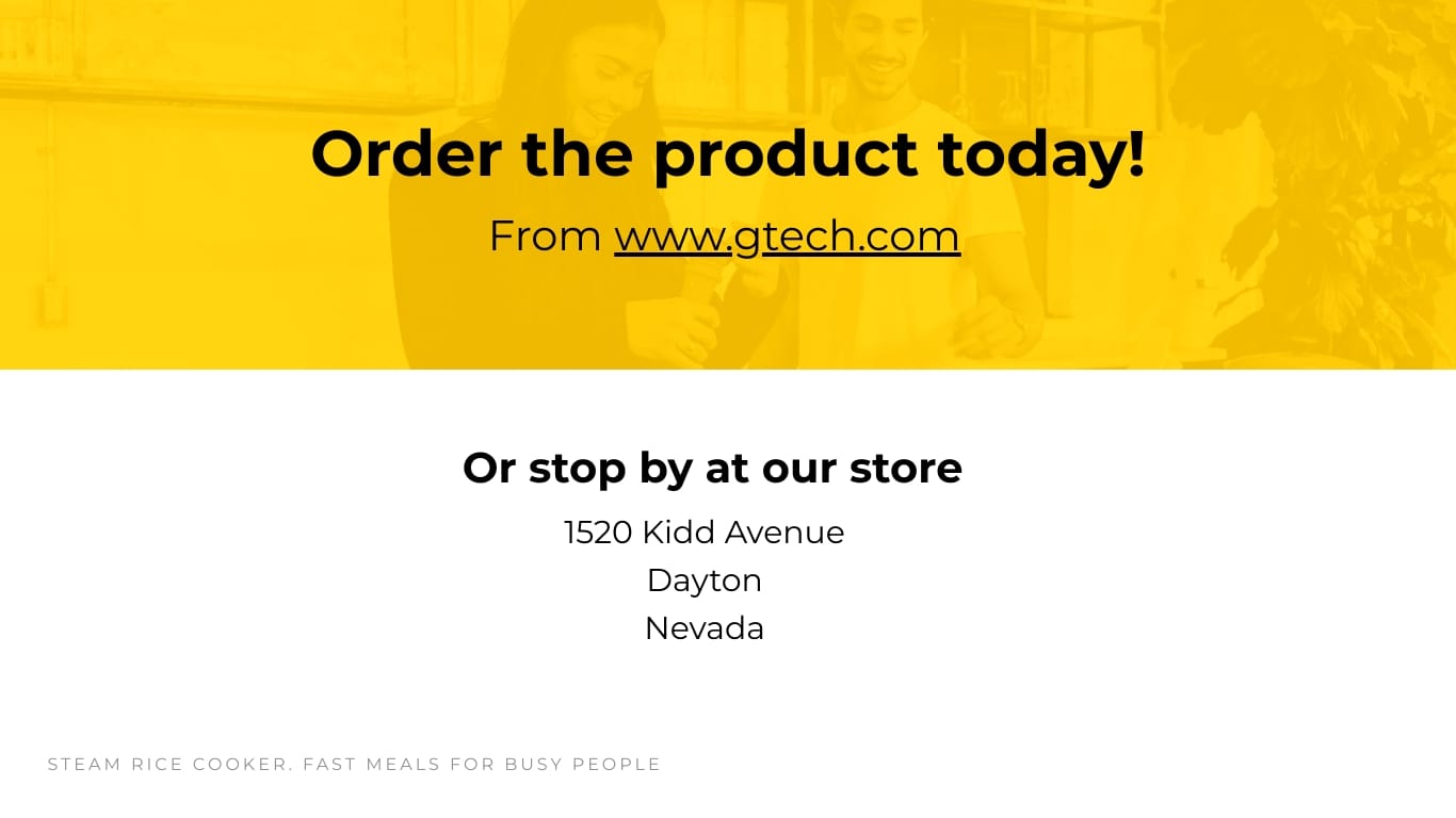 Sleek Home Appliance Presentation Template - Slide 14 Sleek Home Appliance Presentation Template - Slide 14