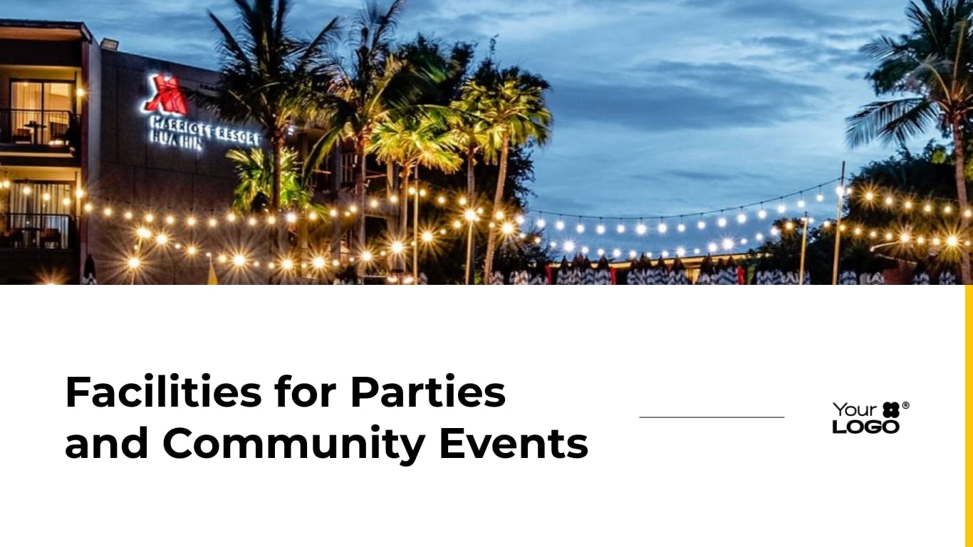 Sleek Hotel Event Management Presentation Template | Visme