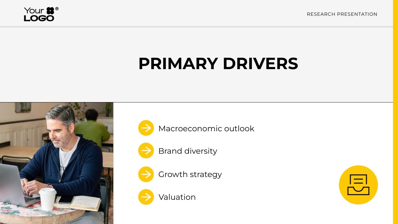 Sleek Investment Research Presentation Template - Slide 5 Sleek Investment Research Presentation Template - Slide 5
