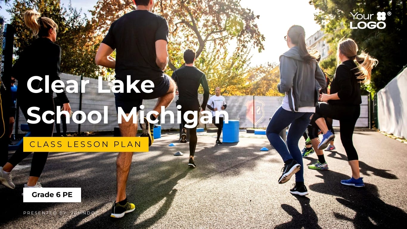 Sleek PE Class Lesson Plan Presentation Template
