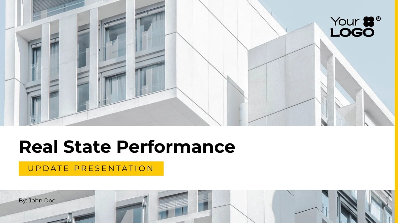Sleek Real Estate Performance Update Presentation Template