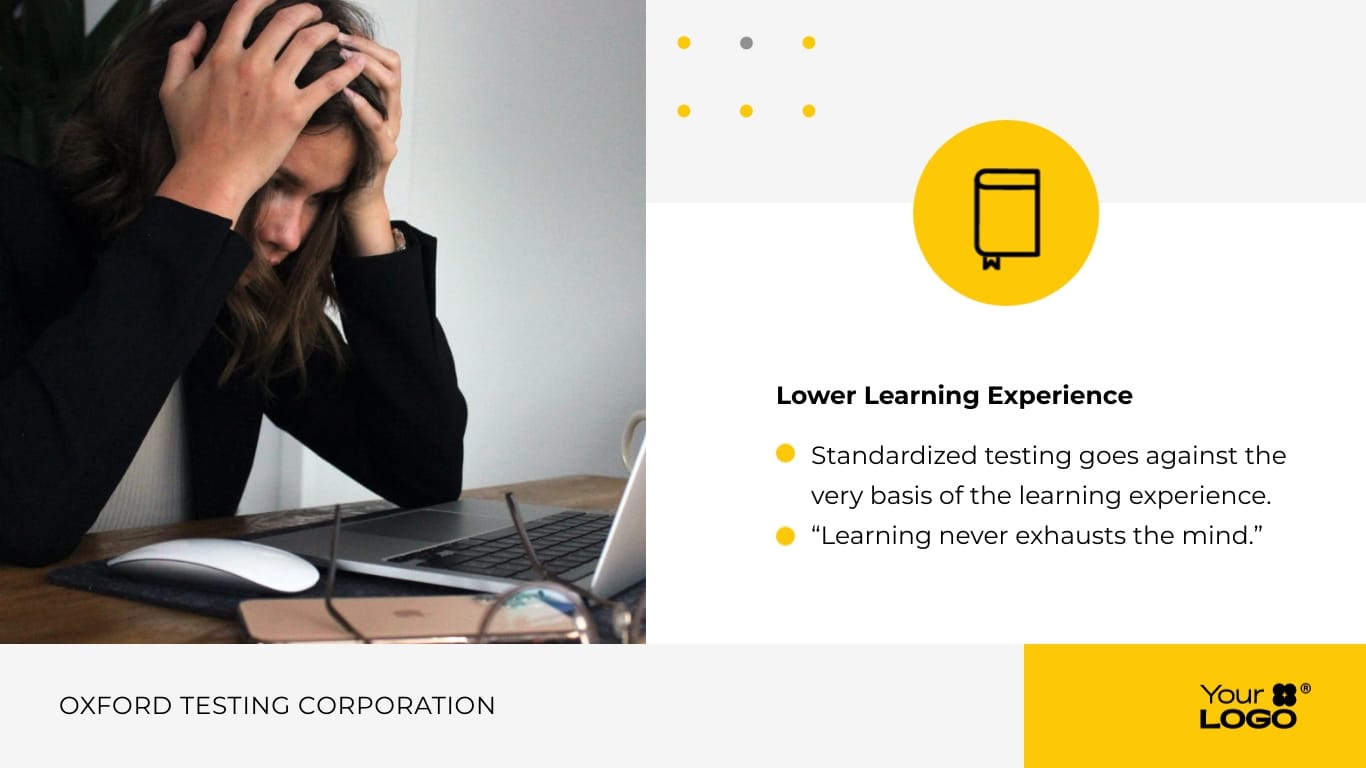 Sleek Standardized Testing Presentation Template - Slide 9 Sleek Standardized Testing Presentation Template - Slide 9