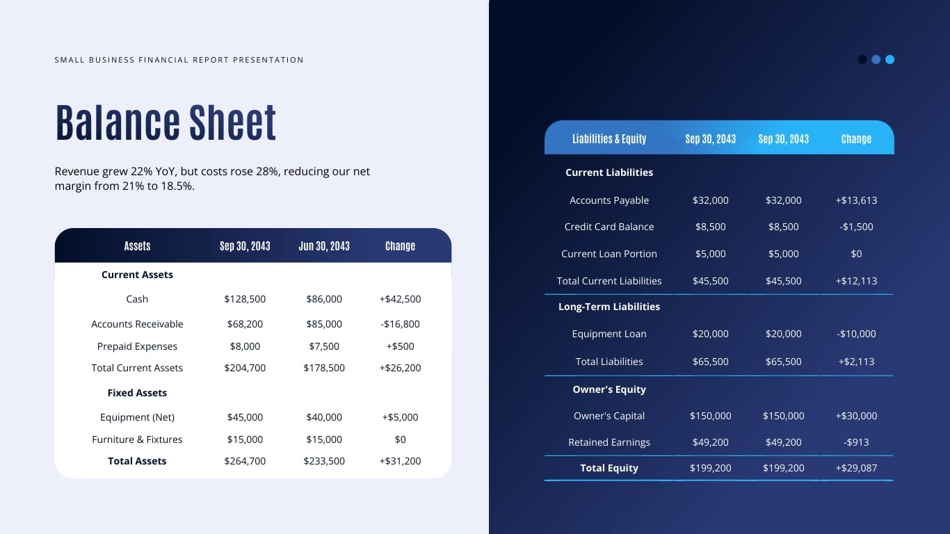 Small Business Financial Report Presentation Template | Visme