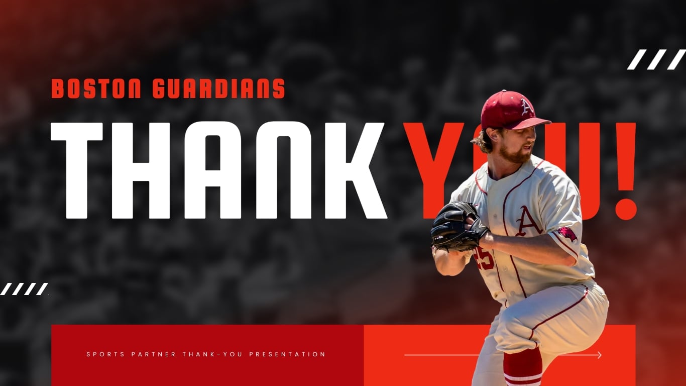 Sports Partner Thank You Presentation Template