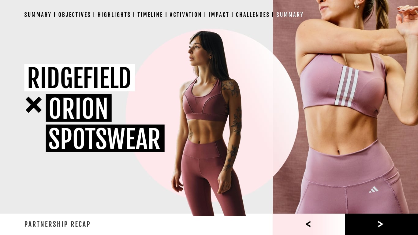 Sportswear Partnership Recap Presentation Template