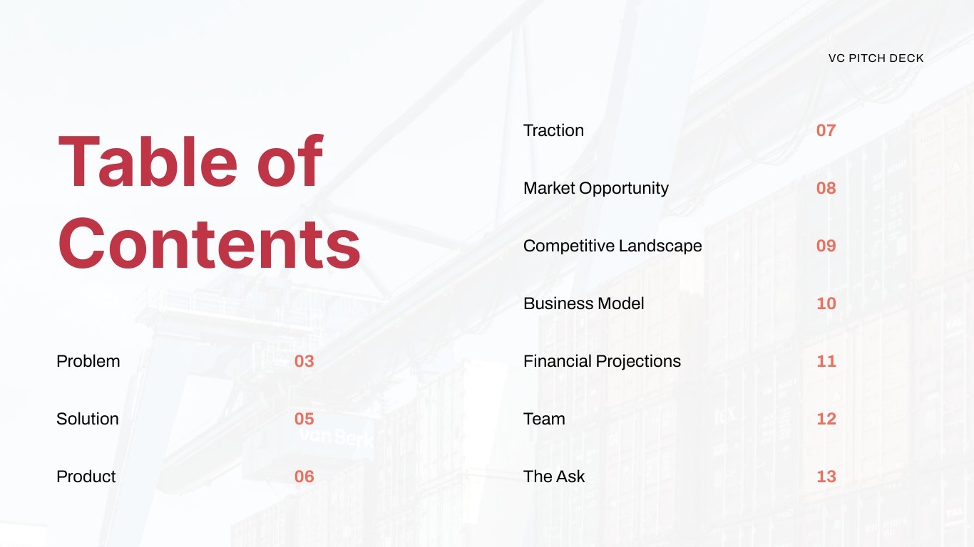 VC Pitch Deck Template - Slide 2 VC Pitch Deck Template - Slide 2