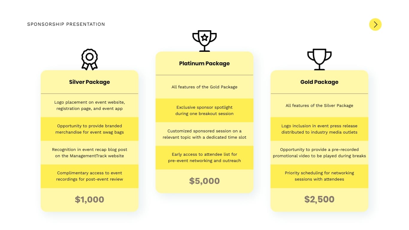 Virtual Event Sponsorship Packages Presentation