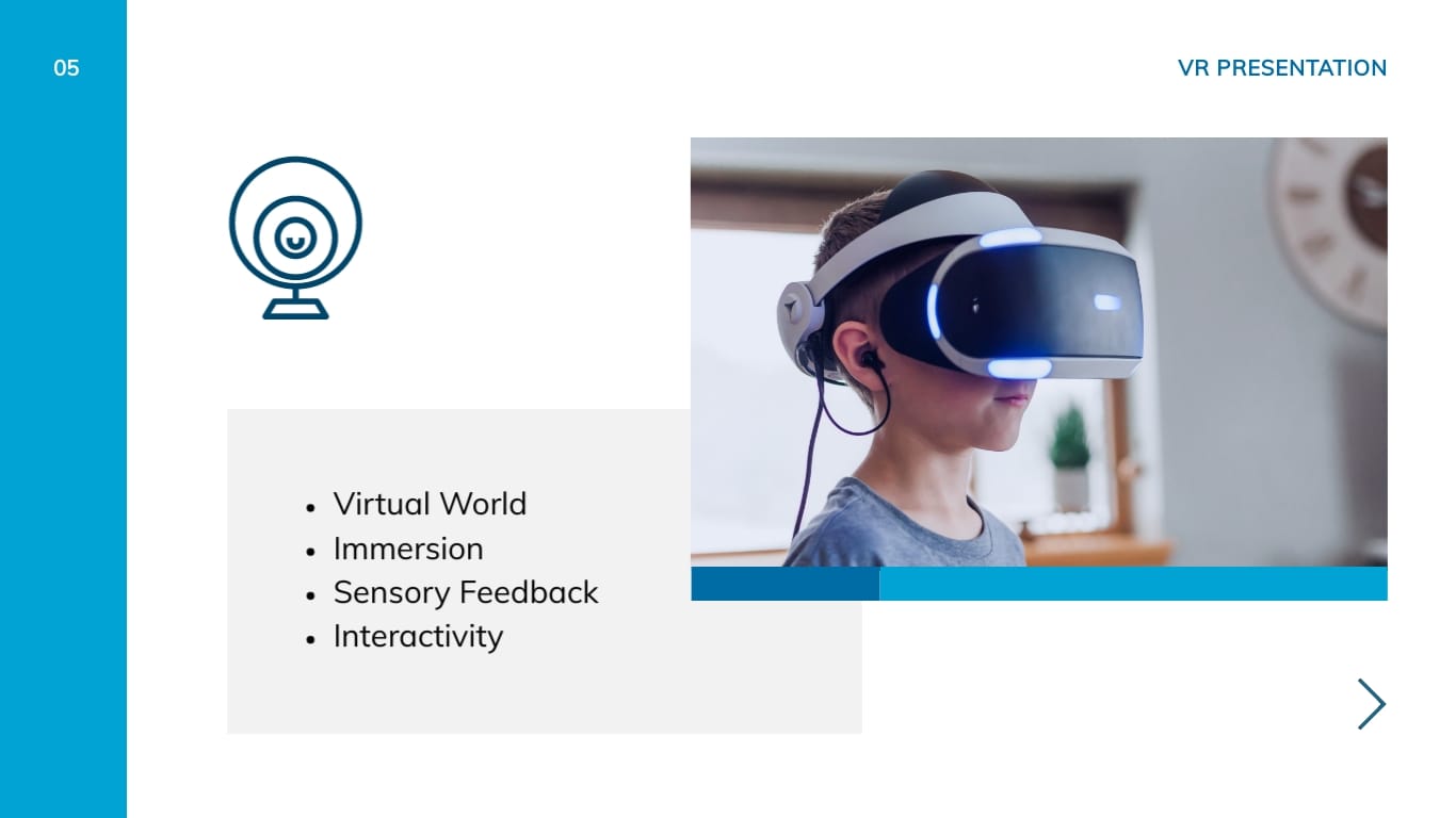 Virtual Reality Presentation Modern Template - Slide 5 Virtual Reality Presentation Modern Template - Slide 5