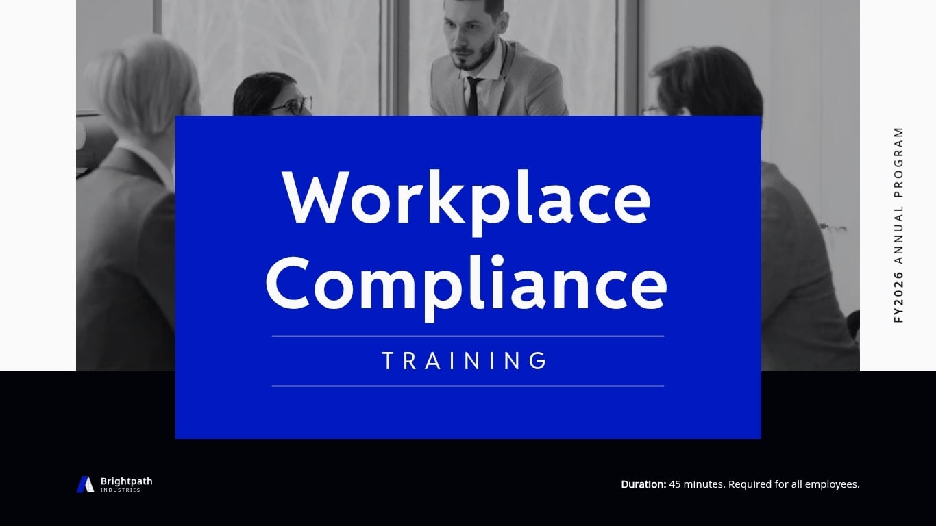 Workplace Compliance Training Presentation Template