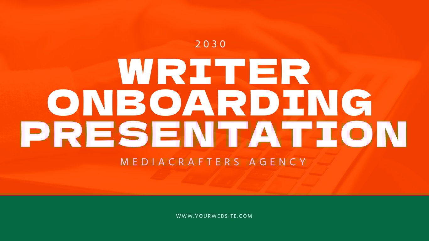 Writer New Hire Presentation Template