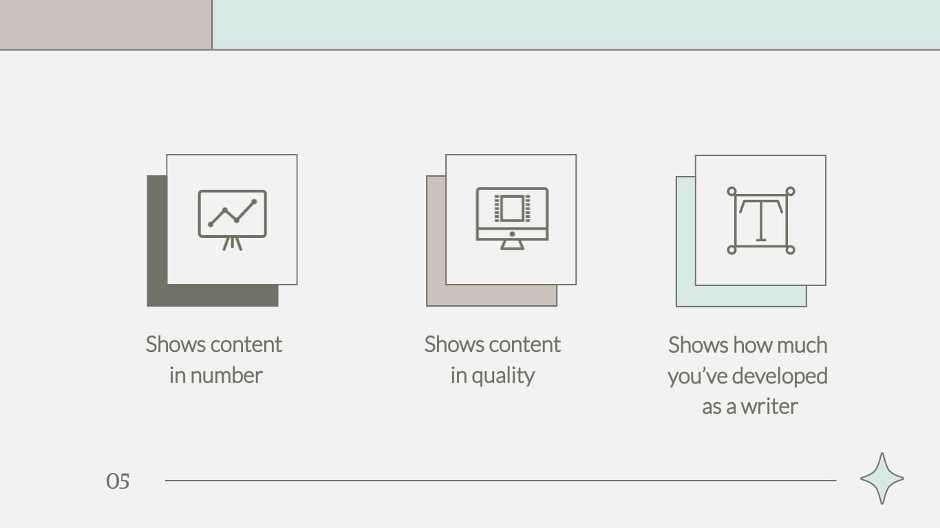 Writing Portfolio Product Presentation Template - Slide 5 Writing Portfolio Product Presentation Template - Slide 5