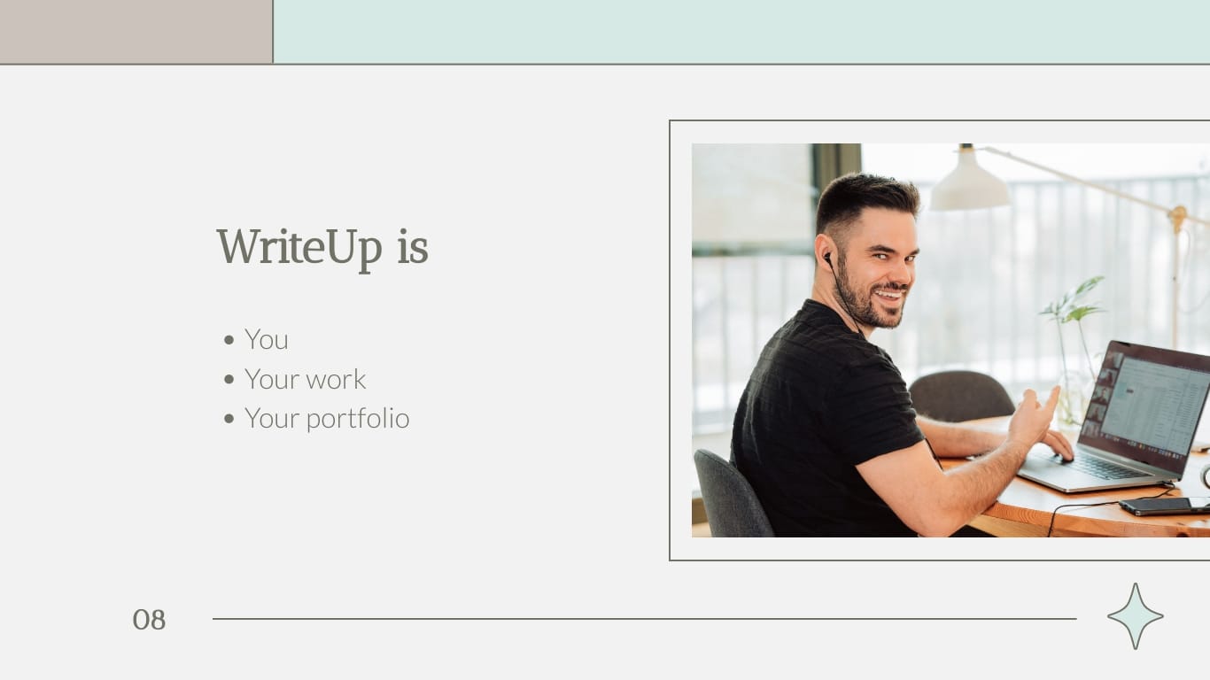 Writing Portfolio Product Presentation Template - Slide 8 Writing Portfolio Product Presentation Template - Slide 8