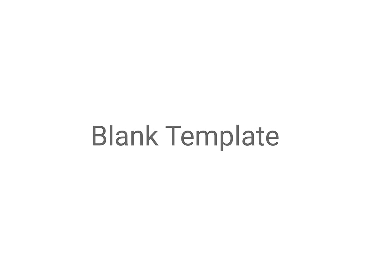 Blank Template Template