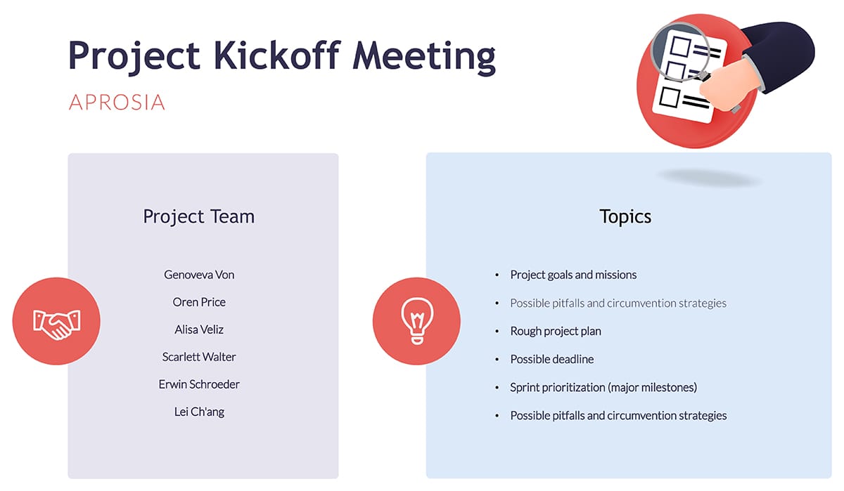 New Project Kickoff Meeting Agenda Template
