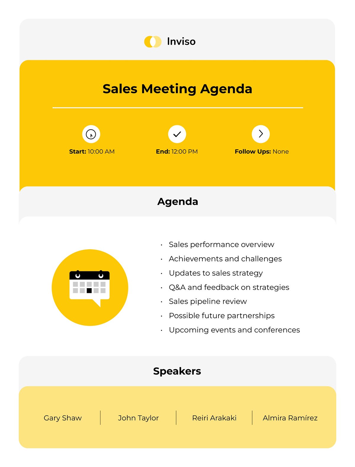 Sales Meeting Agenda Template